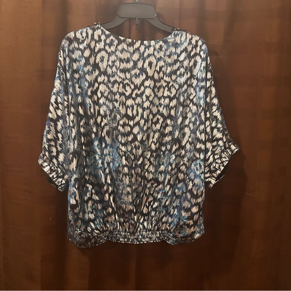 Elie Tahari Milan Beaded Blouse size Large - Picture 9 of 10